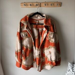 Free People Jacquard Ruby Jacket Size Medium